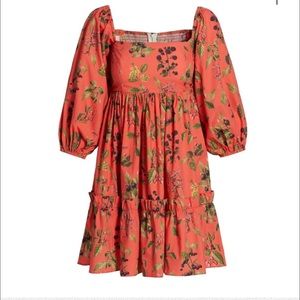 Cara Cara Sip Sip Floral Puff Sleeve Dress